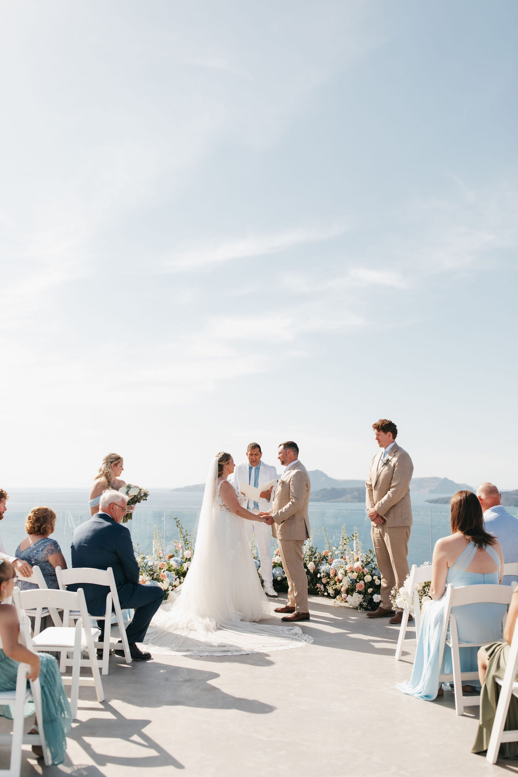 Destination wedding ceremony in Greece