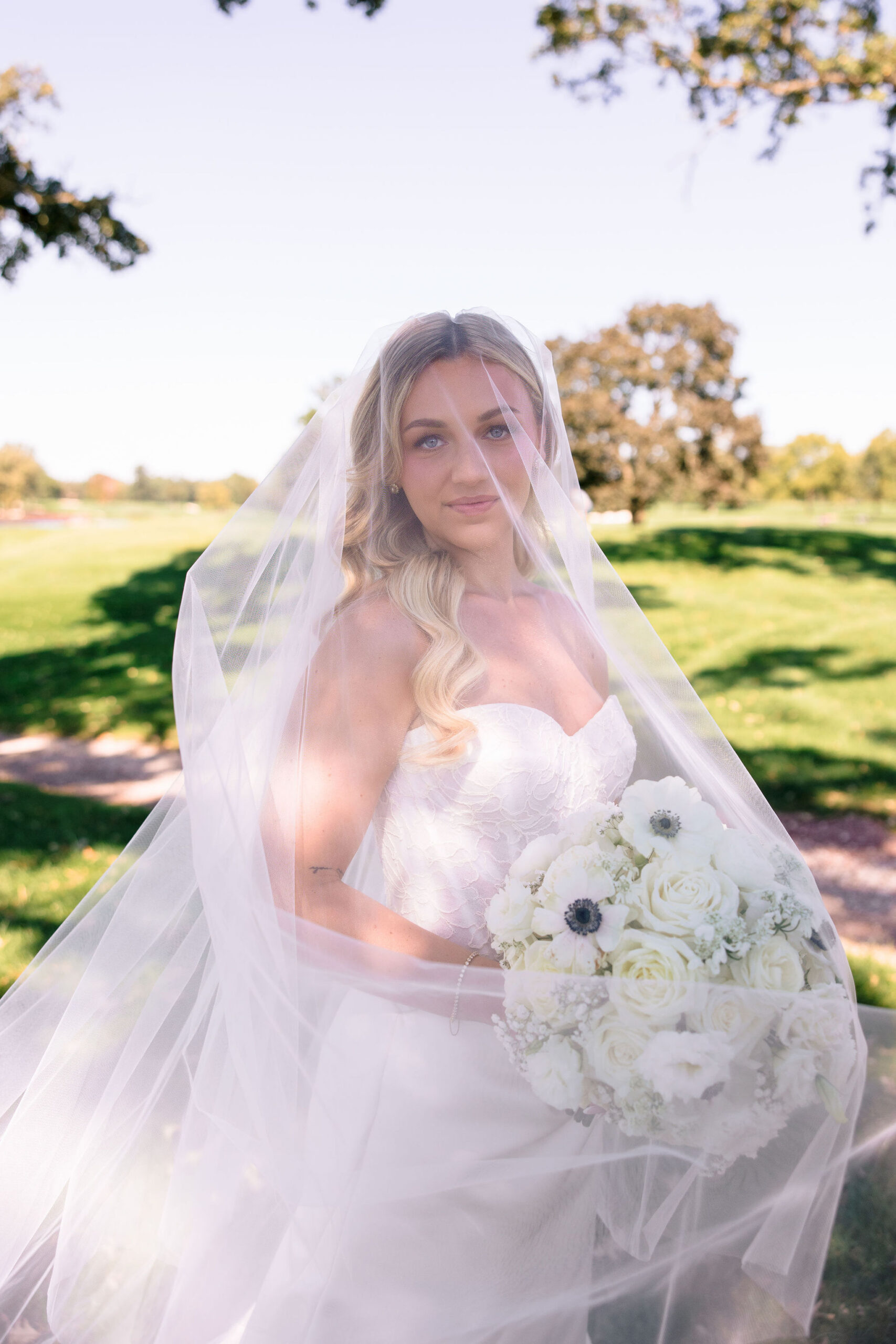 Bride at her Medinah Country Club wedding